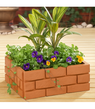 Brick Effect Garden Border (set of 4)