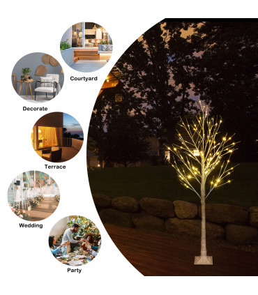 4FT Snowflake Christmas Tree with 48 LED Lamp