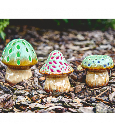 Set of 3 Mushrooms with Light