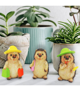 Set of 3 Hedgehog Ladies