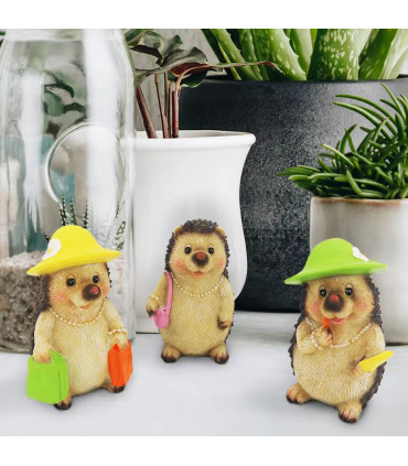 Set of 3 Hedgehog Ladies