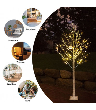 5FT Snowflake Christmas Tree with 72 LED Lamp