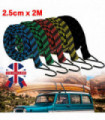5XHeavy Duty Elastic Luggage Bungee Rope Cords Strap Strong Hook Car&Bike Tie UK