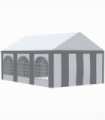 6 x 4m Party Tent, Marquee Gazebo with Sides, Six Windows and Double Doors