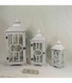 74/56/39CM SET 3 WOODEN LANTERNS