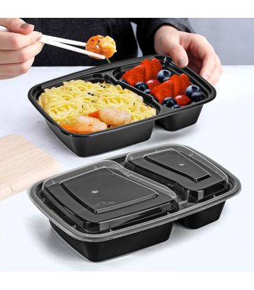 VINSANI 10pk 2 COMPARTMENTS MEAL PREP CONTAINERS 1010424 X 2