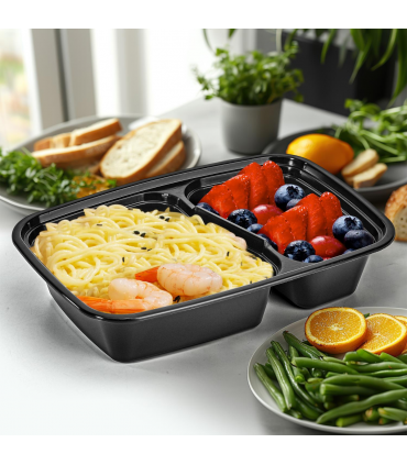 VINSANI 10pk 2 COMPARTMENTS MEAL PREP CONTAINERS 1010424 X 2