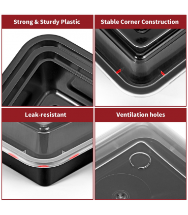 VINSANI 10pk 1 COMPARTMENT MEAL PREP CONTAINERS 1010423 X 2