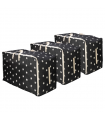 VINSANI 3pc STORAGE BAGS BLACK STAR MEDIUM 0000342
