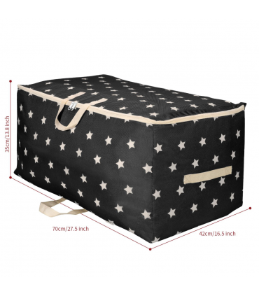 VINSANI 3pc STORAGE BAGS BLACK STAR MEDIUM 0000342