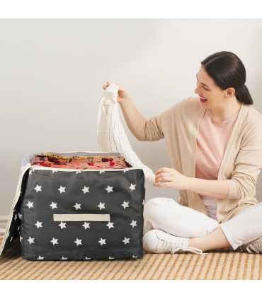 VINSANI 3pc STORAGE BAGS BLACK STAR MEDIUM 0000342