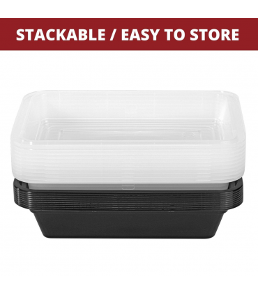 VINSANI 10pk 1 COMPARTMENT MEAL PREP CONTAINERS 1010423 X 3