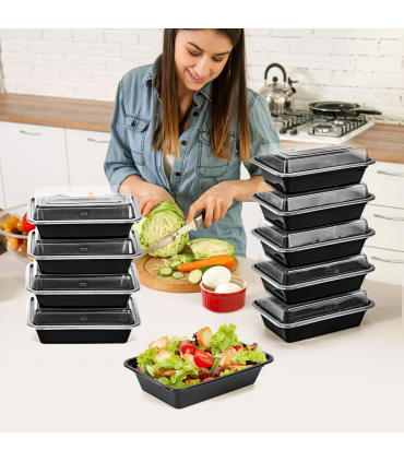 VINSANI 10pk 1 COMPARTMENT MEAL PREP CONTAINERS 1010423 X 3