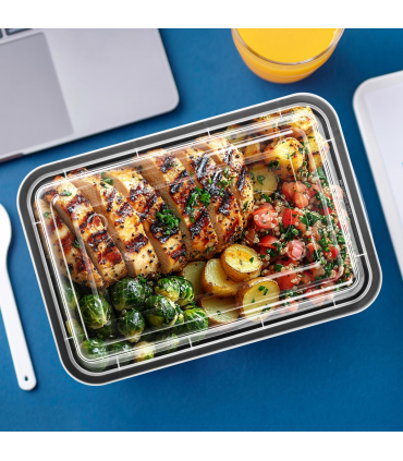 VINSANI 10pk 1 COMPARTMENT MEAL PREP CONTAINERS 1010423 X 3