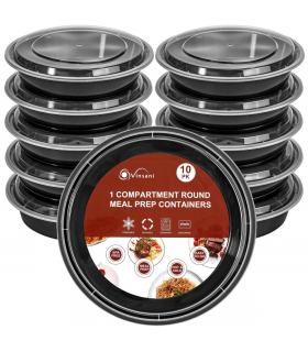 VINSANI ROUND 1 COMPARTMENT MEAL PREP CONTAINERS 1010426 X 2