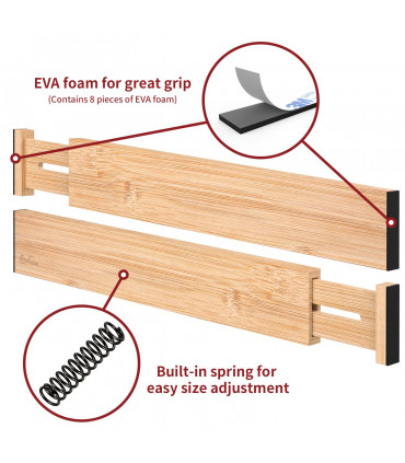 VINSANI BAMBOO DRAWER DIVIDERS 1010199
