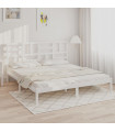 Bed Frame White Solid Wood 180x200 cm 6FT Super King