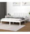 Bed Frame White Solid Wood Pine 160x200 cm