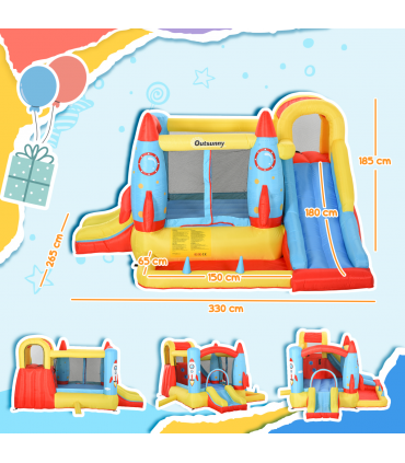 Bouncy Castle with Slide Pool Trampoline
