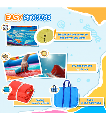 Bouncy Castle with Slide Pool Trampoline