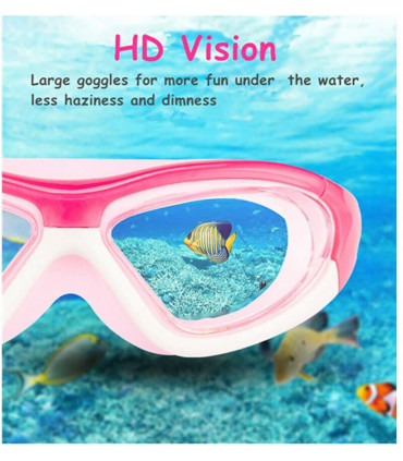 Children's anti-fog swimming goggles pink swimming pool goggles suitable for teenagers and children swimmers hot sale
