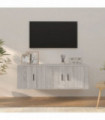 vidaXL 2 Piece TV Cabinet Set Grey Sonoma Engineered Wood