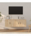 vidaXL 2 Piece TV Cabinet Set Sonoma Oak Engineered Wood