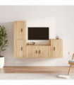 vidaXL 4 Piece TV Cabinet Set Sonoma Oak Engineered Wood