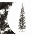 vidaXL Slim Christmas Tree Black 210 cm