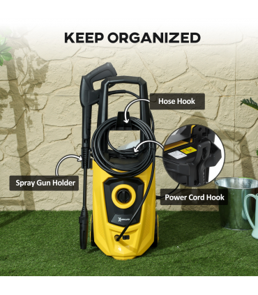 DURHAND High-Performance Power Washer 1800W, 150 Bar, 510 L/h, Yellow