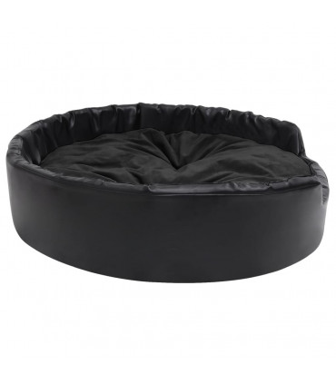 Dog Bed Black 99x89x21 cm Plush and Faux Leather