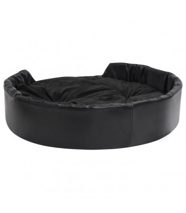 Dog Bed Black 99x89x21 cm Plush and Faux Leather