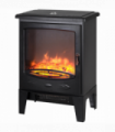 Electric Heater Freestanding Fireplace Artificial Flame Tempered Glass Casing