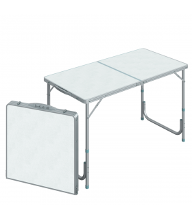 Outsunny 4ft Aluminium Portable Folding Camping Picnic Table Outdoor Garden