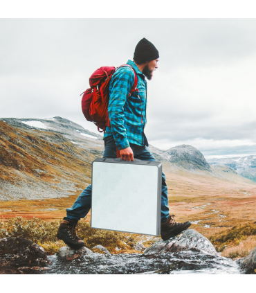 Outsunny 4ft Aluminium Portable Folding Camping Picnic Table Outdoor Garden
