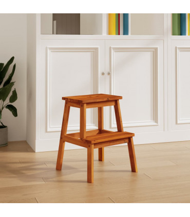 vidaXL 2 Step Stool 40x38x50 cm Solid Wood Acacia
