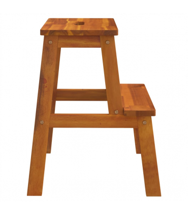 vidaXL 2 Step Stool 40x38x50 cm Solid Wood Acacia