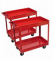 vidaXL 2 x Workshop Tool Trolley 100 kg 2 Shelves