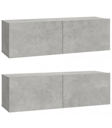 vidaXL 3 Piece TV Cabinet Set Concrete Grey Engineered Wood