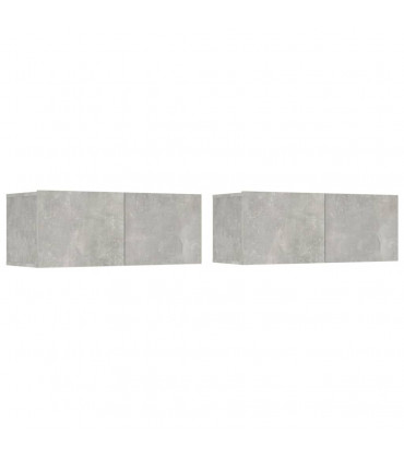 vidaXL 4 Piece TV Cabinet Set Concrete Grey Engineered Wood