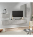 vidaXL 4 Piece TV Cabinet Set Concrete Grey Engineered Wood