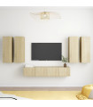 vidaXL 6 Piece TV Cabinet Set Sonoma Oak Engineered Wood