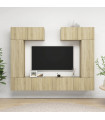 vidaXL 6 Piece TV Cabinet Set Sonoma Oak Engineered Wood