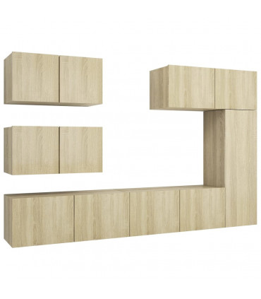 vidaXL 6 Piece TV Cabinet Set Sonoma Oak Engineered Wood