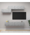 vidaXL 7 Piece TV Cabinet Set Concrete Grey Engineered Wood