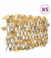 vidaXL Artificial Maple Leaf Trellis Expandable Orange 5 pcs 180x60 cm