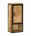 vidaXL Bathroom Cabinet 40x27x90 cm Solid Wood Mango and Iron