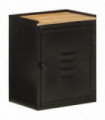 vidaXL Bathroom Cabinet 40x30x50 cm Iron and Solid Wood Mango