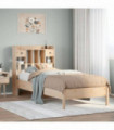 vidaXL Bookcase Bed without Mattress 75x190 cm Small Single Solid Wood Pine