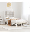 vidaXL Bookcase Bed without Mattress White 90x200 cm Solid Wood